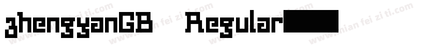 zhengyanGB Regular字体转换